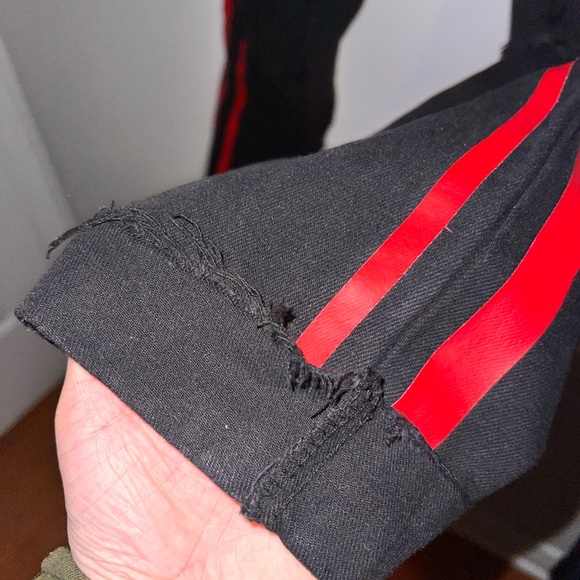 American Bazi - Black jeans with red lines on the side - Size Small - Picture 6 of 7